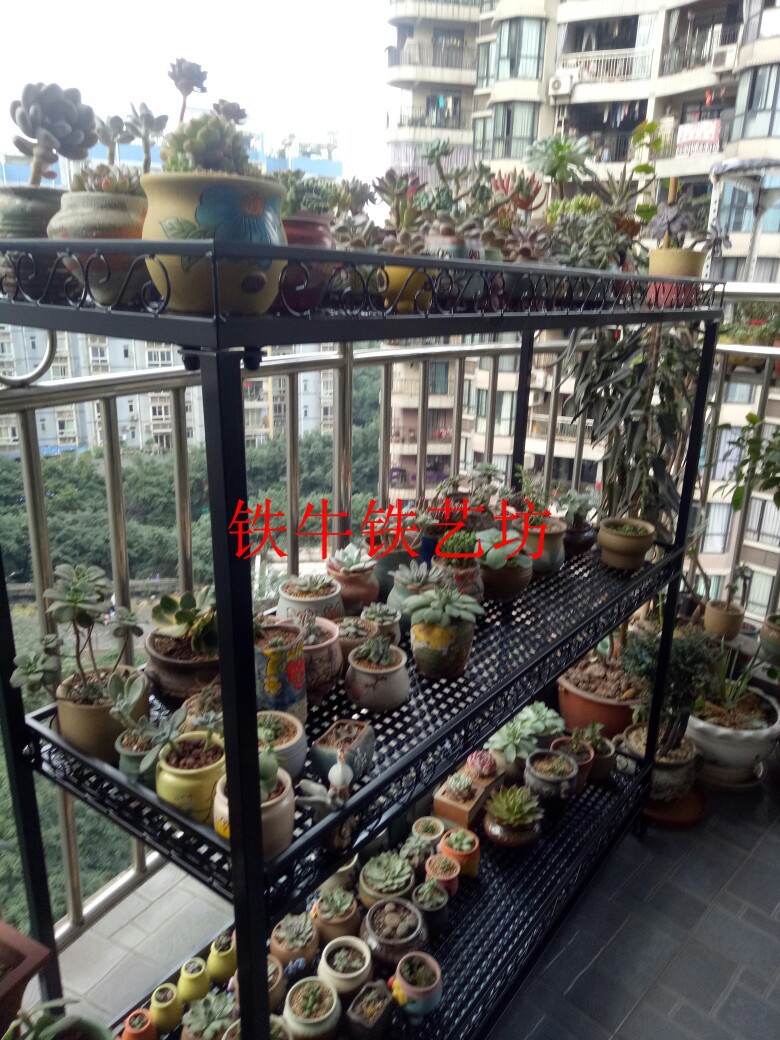 Wholesale Tieniu multi-layer movable succulent flower stand with wheels for balcony sun room living room floor-standing flower pot shelf rainproof