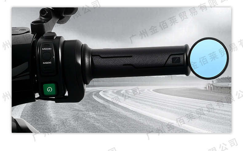 New Motorcycle Mini Round Mirror Integrated Die-Cast Handlebar Reflective Rearview Mirror Factory Spot Wholesale