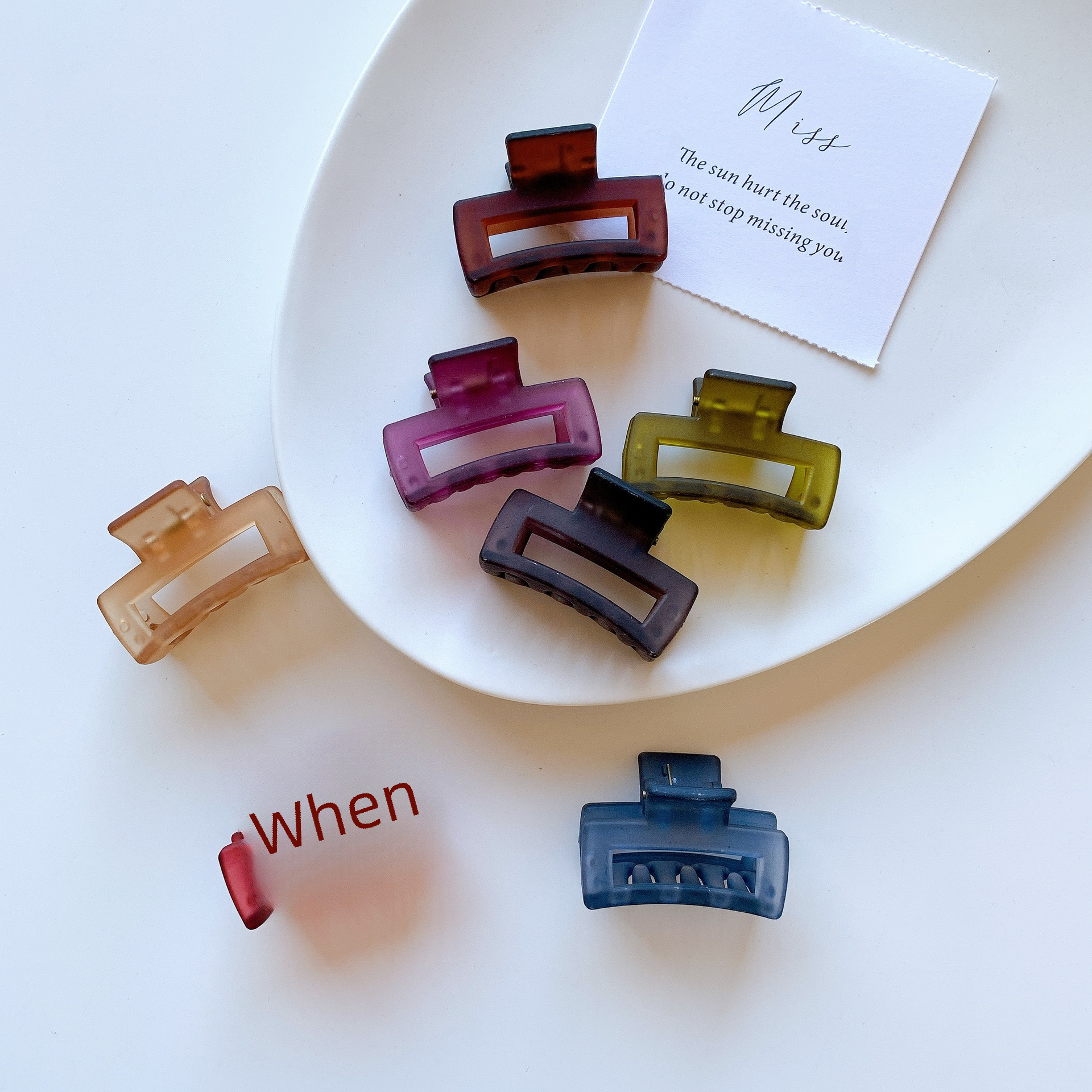 Acrylic transparent grip clip women's small hair grip high ponytail fixed hairpin small clip headdress bangs hairpin wholesale_voghion.com