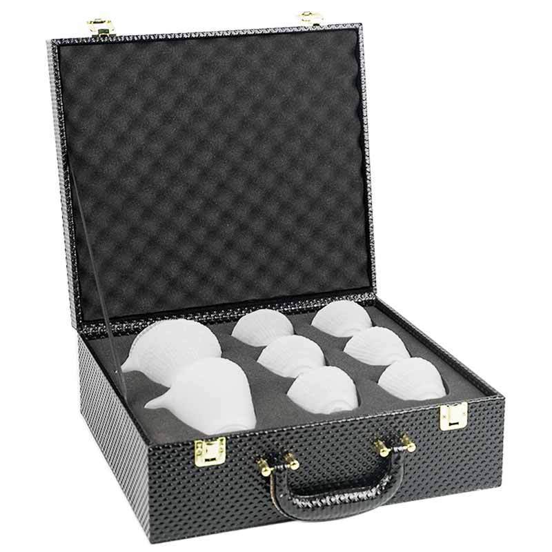 Juego de té de vidrio retro, juego de té, taza de té de kung fu de oficina en casa, hermoso y atmosférico, juego de caja de regalo de alta gama