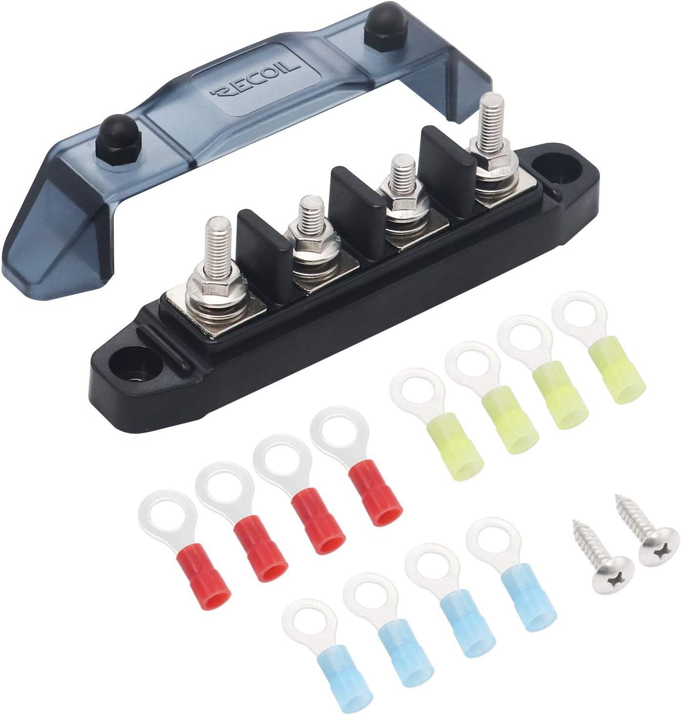 Recoil BBSPG4 独立 4 位置屏障条总线杆 4 x M5 螺柱端子配电块