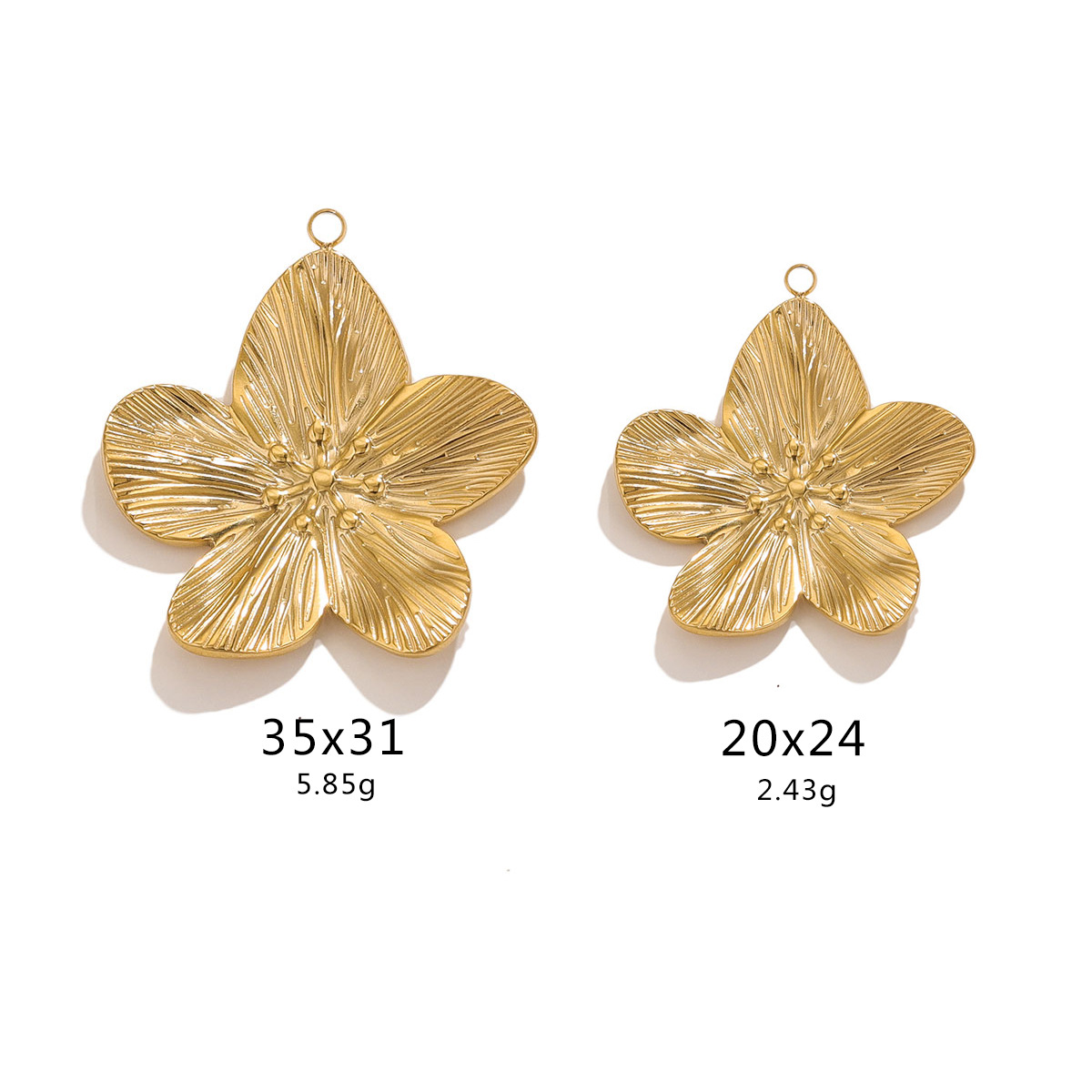 Europa y los Estados Unidos retro oro inoxidable colgante de flores DIY colgante de diseño de alto nivel pendientes colgante
