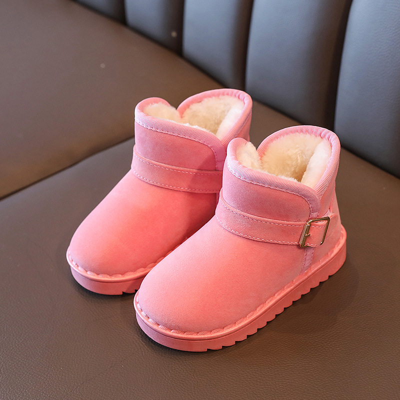 2023 inverno nuove scarpe per bambini scarpe di cotone per bambini stivali da neve per bambini ispessiti peluche stivali di cotone caldi e antiscivolo_voghion.com