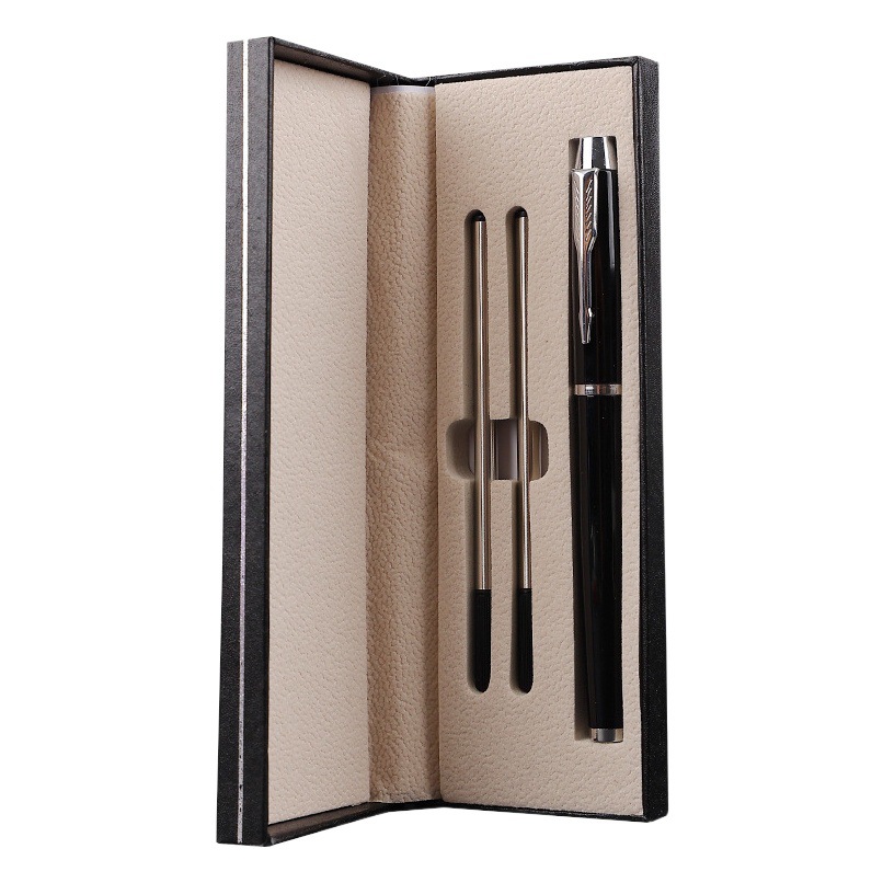 Pluma de firma de metal en caja de Regalos publicitarios de la empresa bolígrafo de oficina de negocios con caja de regalo de mano puede producir logotipo