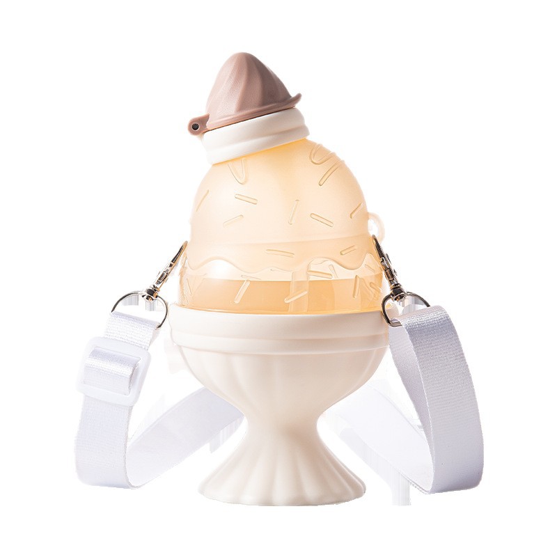 Taza de leche infantil portátil al aire libre cuerdas taza de agua anti-caída anti-asfixia bebés beber taza de paja de aprendizaje taza de bebida