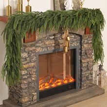 跨境人造松针藤条诺福克松仿真植物节日装饰圣诞藤条跨境仿真藤条