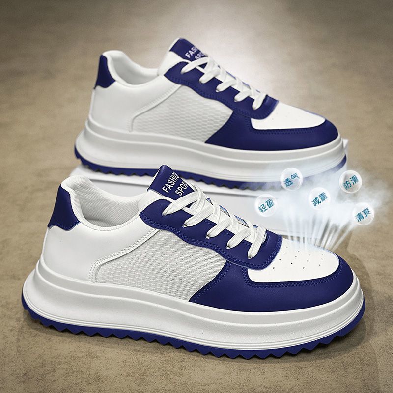 Paul 2025 Large Size Men's Shoes Cut Out Mesh Panel Shoes Widened Youth Sports and Leisure Trendy Shoes Mesh White Shoes