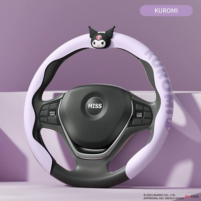 Sanrio Car Steering Wheel Steering wheel cover - kuromi-38cm