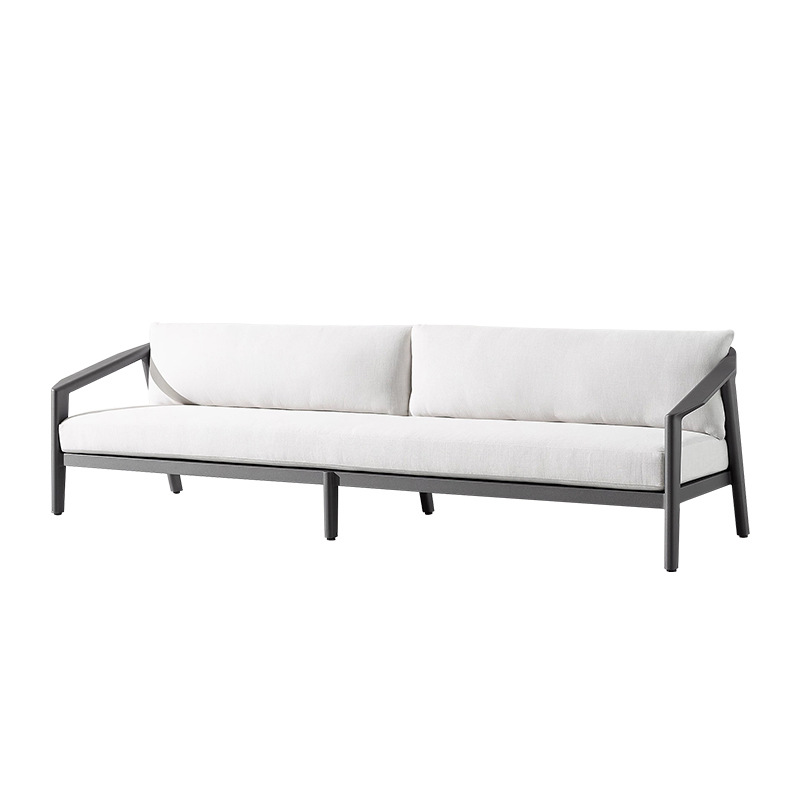 Sofá nórdico al aire libre mesa de té combinación terraza villa patio balcón al aire libre impermeable muebles de ocio protección solar teca