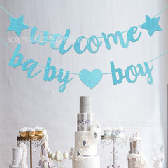 赤ちゃんを迎える派は、comebaby Boy赤ちゃんの歳の性別に旗Baby shower横断幕を明らかにした