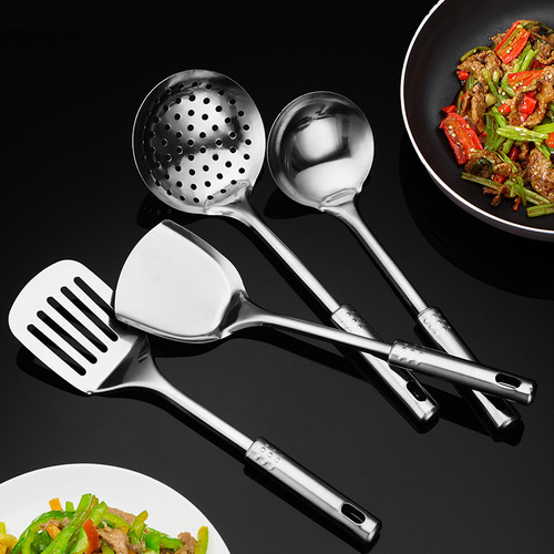 Factory-Brand Stainless Steel Kitchen Utensils 7-Piece Set Cooking Spatula Full Cookware Set Wholesale