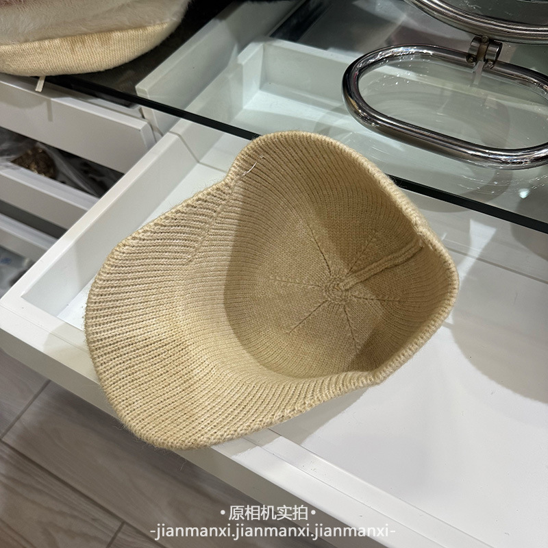 侧边金属标装饰韩版韩国简约ins博主氛围感穿搭棒球针织帽子女款|undefined