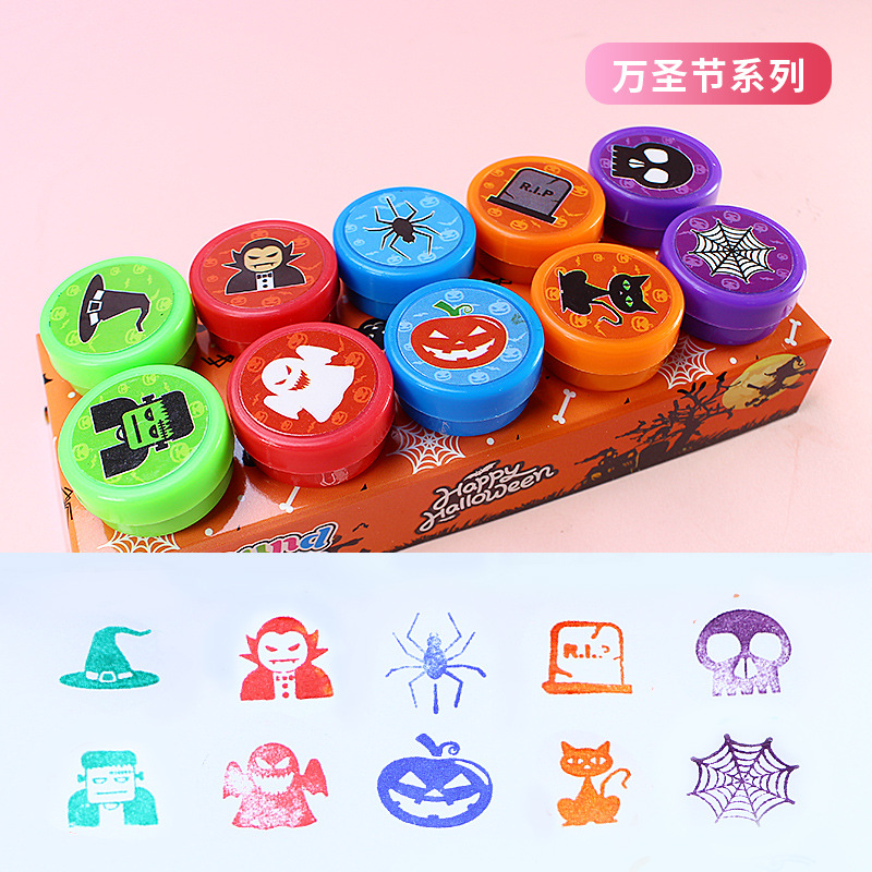 Sello de la mano de los niños de dibujos animados pequeño sello al por mayor todo tipo de animales creativos Navidad princesa maestro comentario recompensa sello