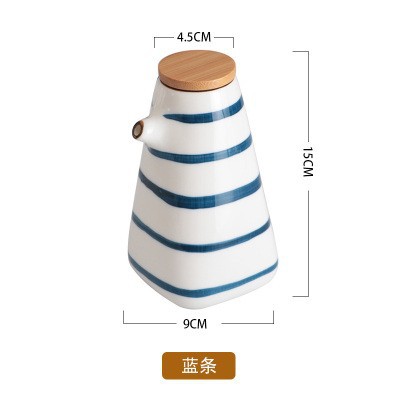 Suministros de cocina de estilo japonés creativo cerámica condimento olla salsa olla vinagre botella salsa para el hogar botella de aceite traje condimento botella