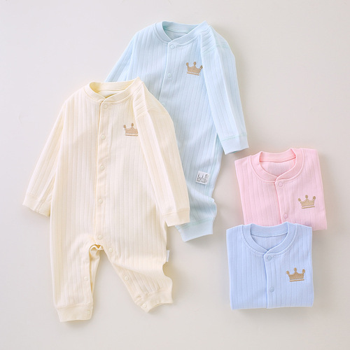 Baby jumpsuit spring and autumn boneless newborn clothes pure cotton a baby underwear pajamas jumpsuit crawling suit