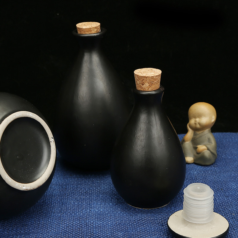 仿古小酒瓶陶瓷空酒瓶斤装半斤二两白酒坛桃花醉手抓酒瓶