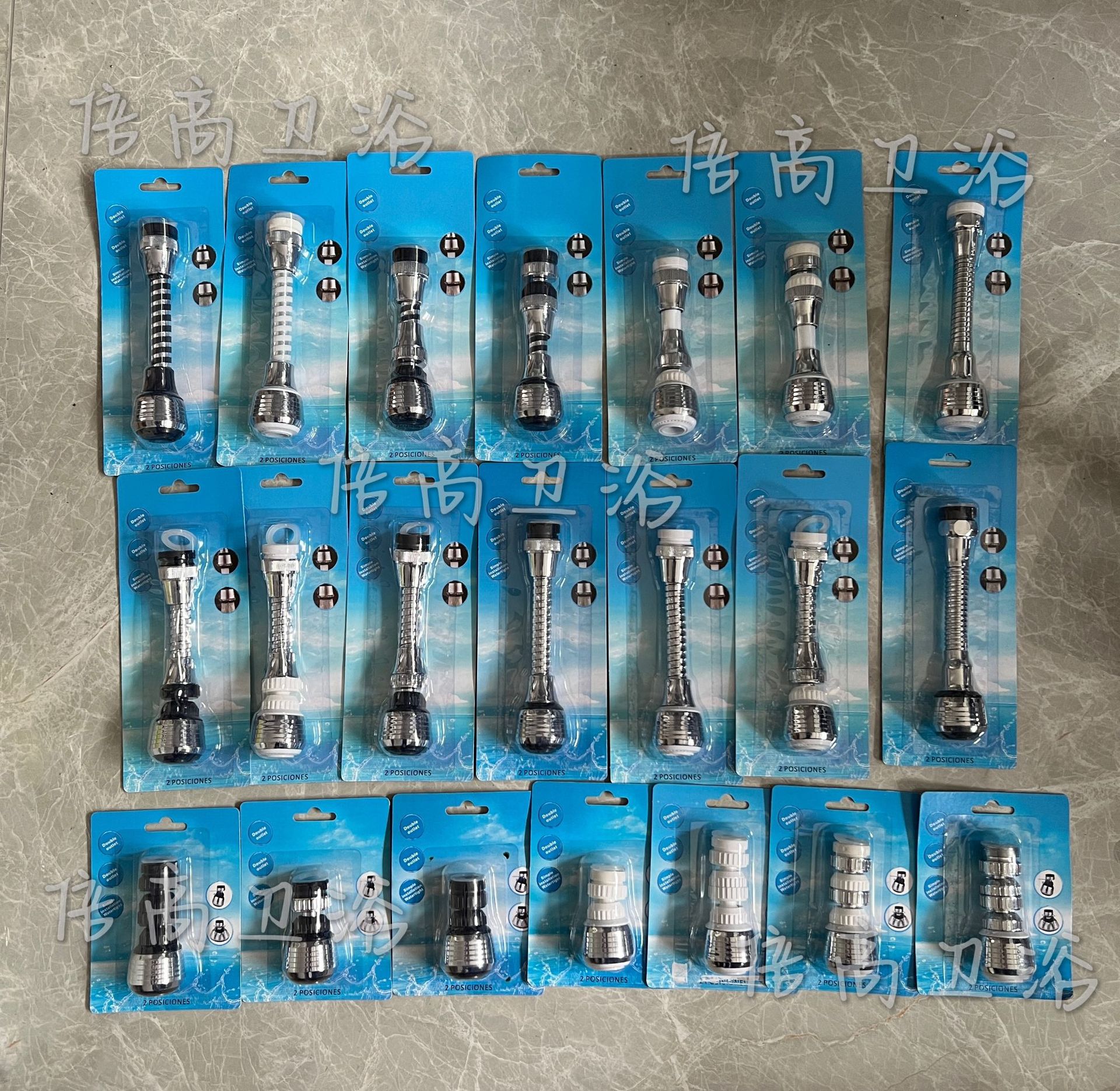 Cross-border in-stock pressurized soft foaming device, kitchen shower faucet, water-saving hose, shower head, anti-splash head Specification drawing