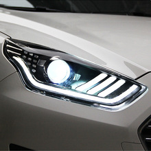 适用于龙鼎15-17款福睿斯LED大灯总成福特福瑞斯改装氙气野马款日