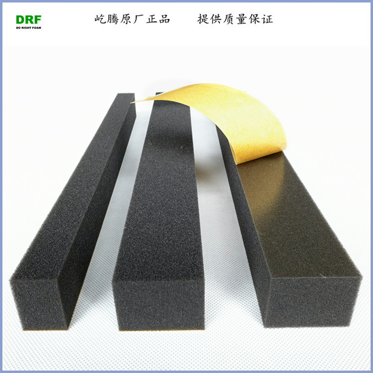 供应消音耐低温背胶聚氨酯海绵条 高回弹性PU自粘泡棉条 Sponge