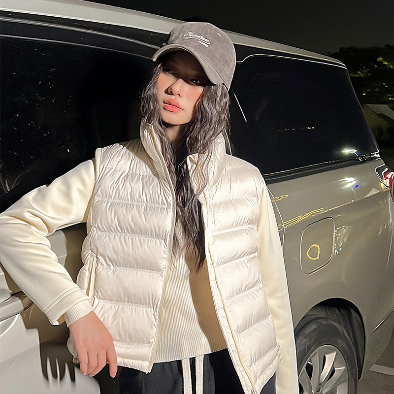 Comercio exterior 2024 otoño y invierno nuevo estilo extranjero chaqueta de algodón corta delgada chaqueta de algodón de estilo europeo y americano chaqueta de empalme