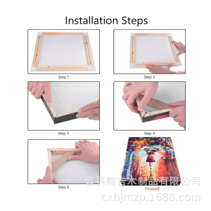 Cross-border supply canvas wooden frame oil painting wooden frame gallery packaging oil painting poster life accessories Cross-border supply canvas wooden frame oil painting wooden frame gallery packaging oil painting poster life accessories