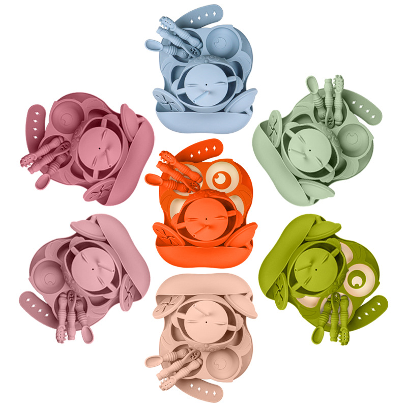 Nuevos productos de silicona cucharas para bebés, cubiertos para niños, cucharas para cubículos, cucharas para cubículos