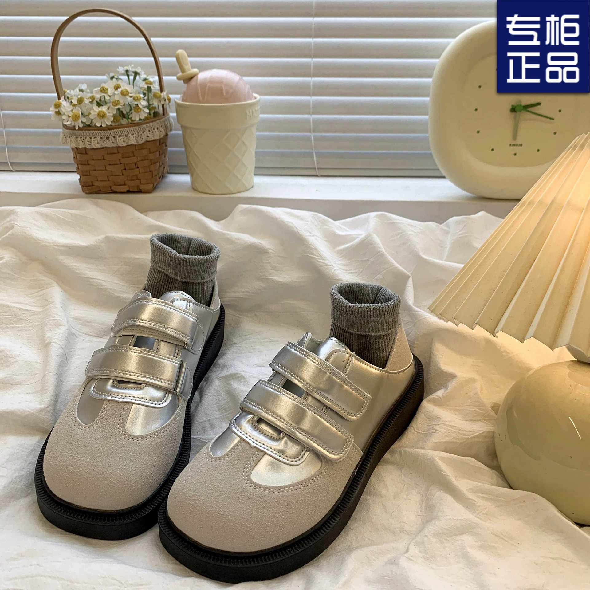 Осенние 2025 универсальные студенческие кроссовки повседневные на толстой подошве Birkenstock оригинальные ретро кроссовки на липучке для тренировок