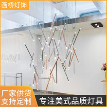 LED设计师款吊灯 新中式餐厅茶室灯后现代简约吧台北欧灯饰轻奢