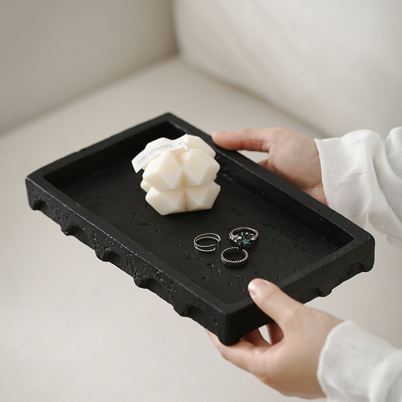 洞石質感中古パレット民宿サンプルプレート間デスクトップ置物家庭用浴室リビング玄関収納装飾皿|undefined