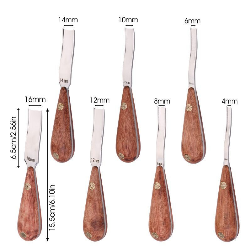 New Starting Point High-End French Wide Chisel Black Walnut Wood Edge Planing Grooving Tool Pear Skin Chisel DIY Tool Forging Thin