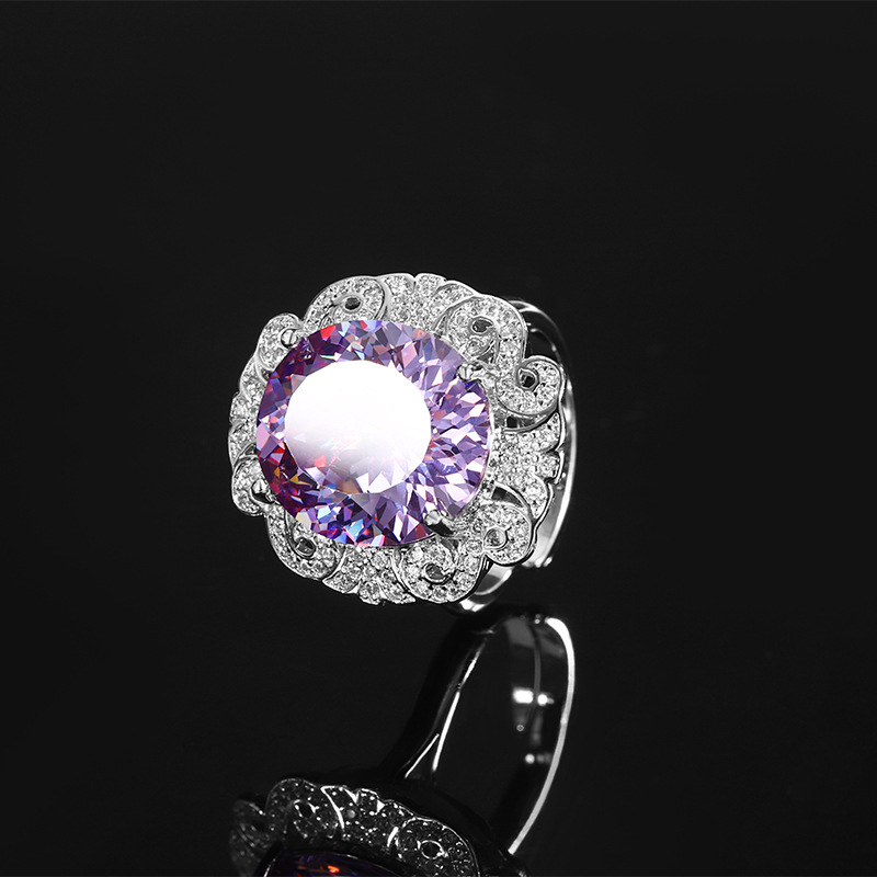 2024 nueva joyería Zhuang Shengsheng fondo de cobre chapado en oro simulación nido de pájaro corte temperamento traje maestro femenino piedra 14*16