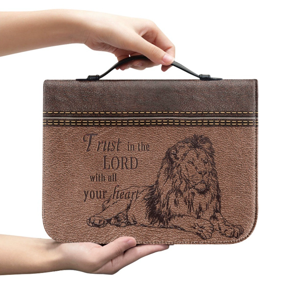 Кожаный чехол-книжка Amazon с принтом льва, портативная сумка для хранения, индивидуальный дизайн