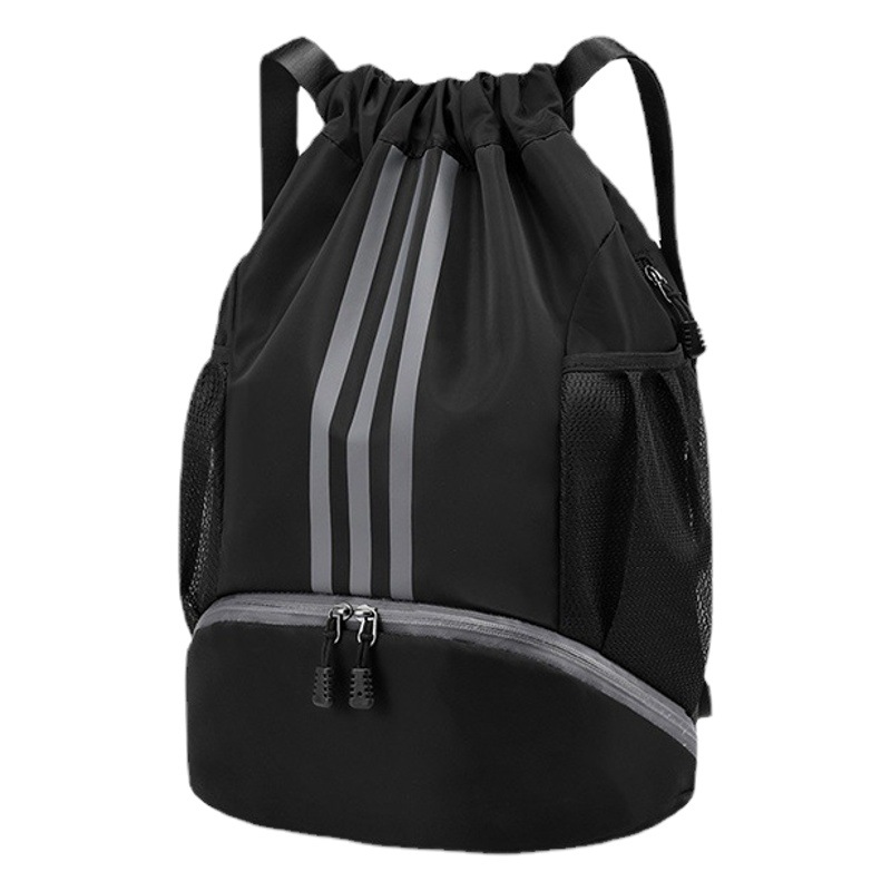 Bolsa de baloncesto al contado Escalada al aire libre Color sólido Fitness Mochila con cordón Material de tela Oxford Bolsa deportiva de ocio