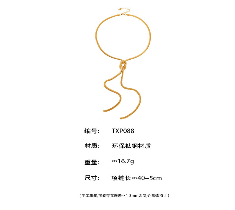 Elegant, Streetwear Style Ion Plating (IP) 18K Gold Plated Knot 304 Stainless Steel Elegant Streetwear Waterproof Non Tarnish Earrings Necklace
