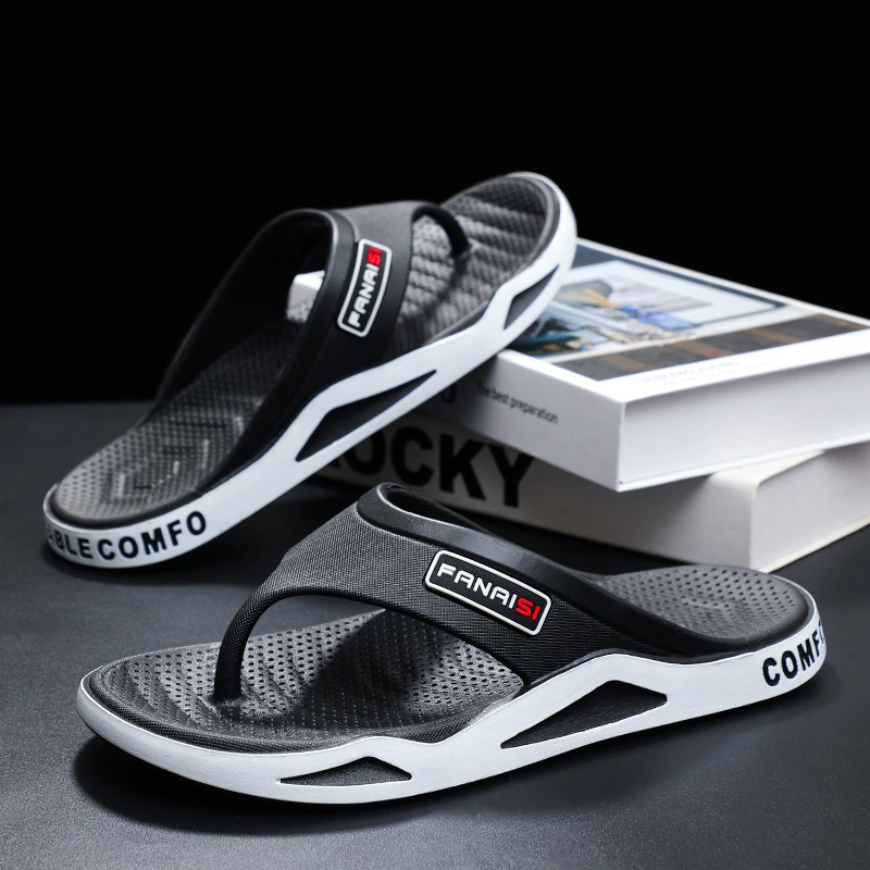 Трансграничные шлепанцы от имени волос Мужские летние напольные мягкие подошвы и толстые подошвы износостойкие повседневные модные шлепанцы оптом