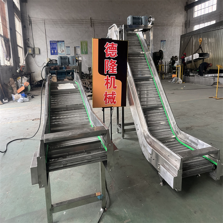不锈钢网链提升机 金属件压铸件链网输送机 网带流水线
