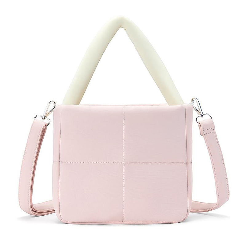 New Ladies Crossbody Bag Nylon Quilted Shoulder Bag Designer Handbag with Adjustable Removable Shoulder Strap