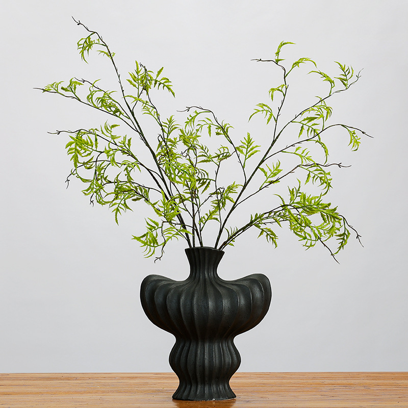 长枝仿真植物海金沙蕨叶波斯叶绿叶树枝样板间家居装饰落地假绿植