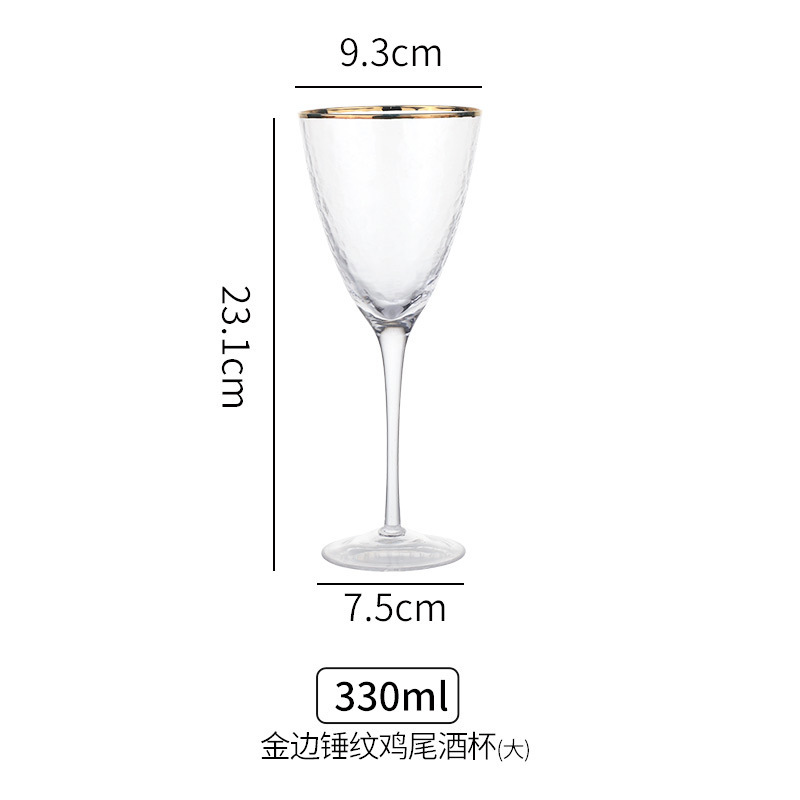 Copa de vidrio con patrón de martillo japonés, copa de vino tinto, copa de vino, copa de burbujas, copa de copa, copa de cóctel, copa de champán