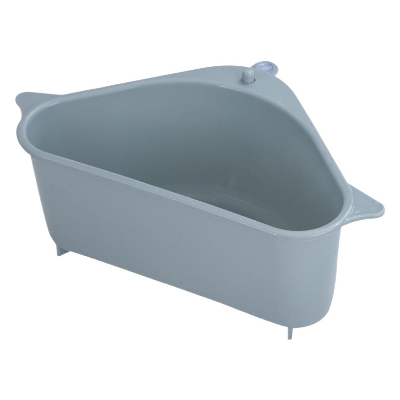 Fregadero de cocina drenaje cesta de almacenamiento triángulo plástico estante de almacenamiento cesta de frutas y verduras con ventosa rack de almacenamiento