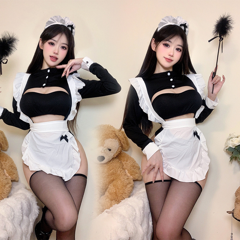 Sexy Underwear Plus Size Maid Dress Sexy Cute Small Chest Hot Flirting Uniform Tempting Maid suit Play