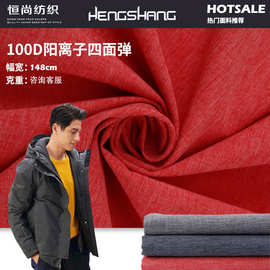 100D阳离子四面弹 弹力风衣面料夹克羽绒服布料 涤氨雪梨纺