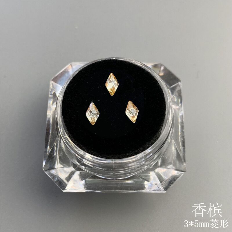 3*5mmと1.5*3mmの菱形歯科用ドリル3個/缶 超キラキラ歯科用ドリル DIY歯科用ドリル カラフル菱形歯科用ドリル|undefined
