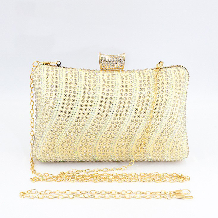 跨境新款镶钻晚宴包女士手拿百搭礼服包高级感晚装包斜挎包clutch