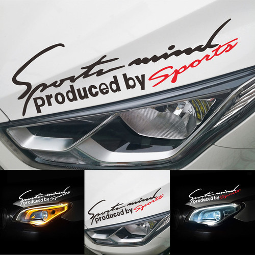 Lamp eyebrow car sticker soprt car head hood engine car signature English sticker foreign trade wholesale headlight sticker