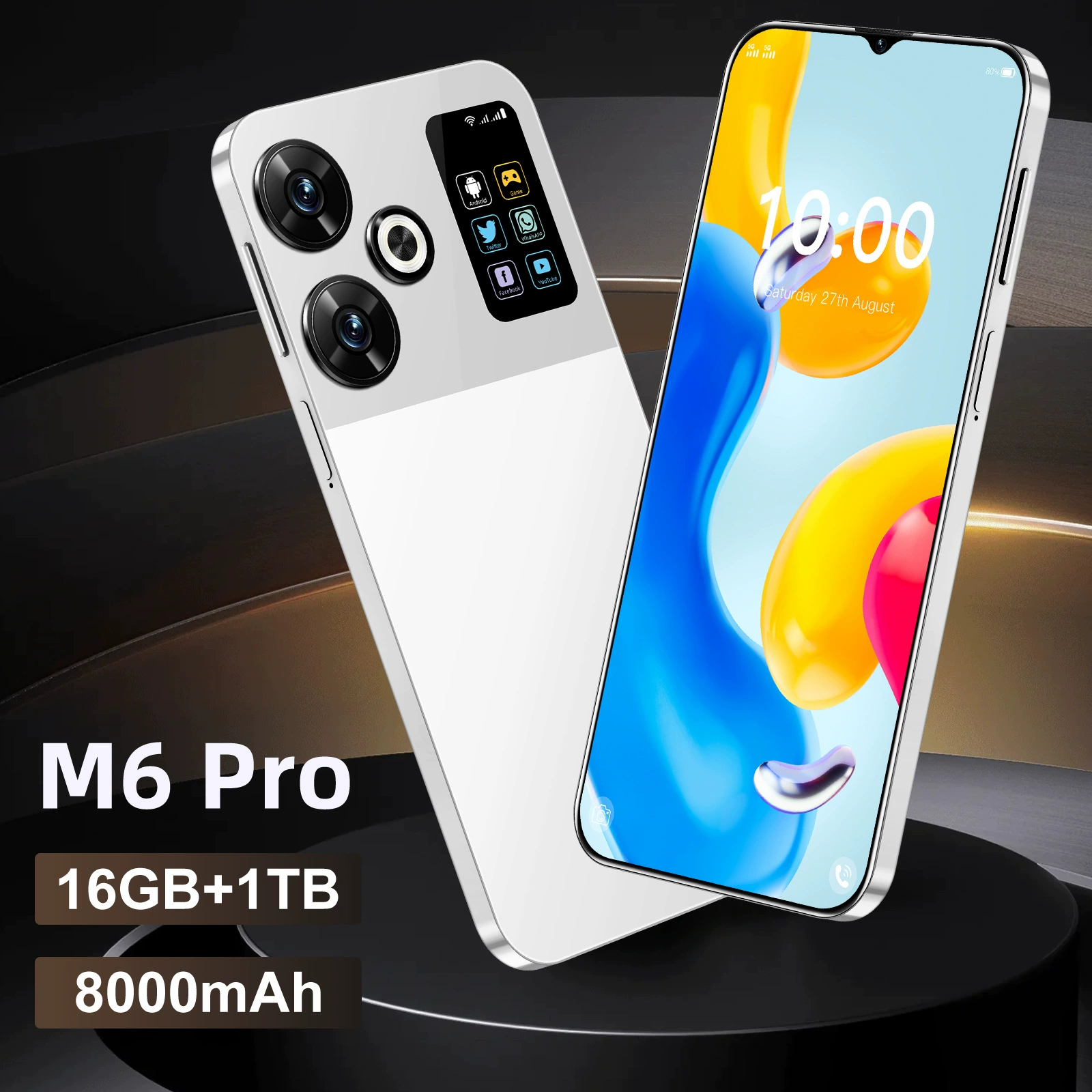 2024 Explosion M6 PRO Cross - Overseas Trade Мобильный 16+1T, точечный 7.3 HD экран, прямая поставка с завода, огни взрывной модели