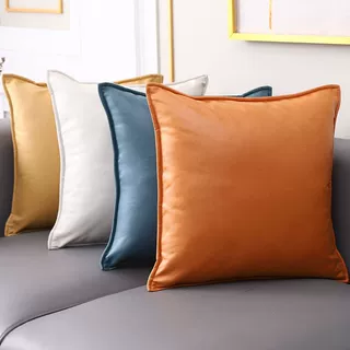 科技布抱枕床头软包靠垫办公室靠枕腰枕靠背沙发抱枕套批发可定制