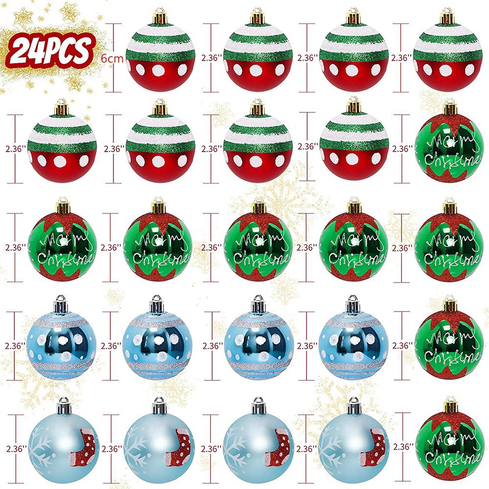 Transfronterizo nuevo 6CM24 barril pintado Navidad colgante conjunto de decoración de tiendas navideñas