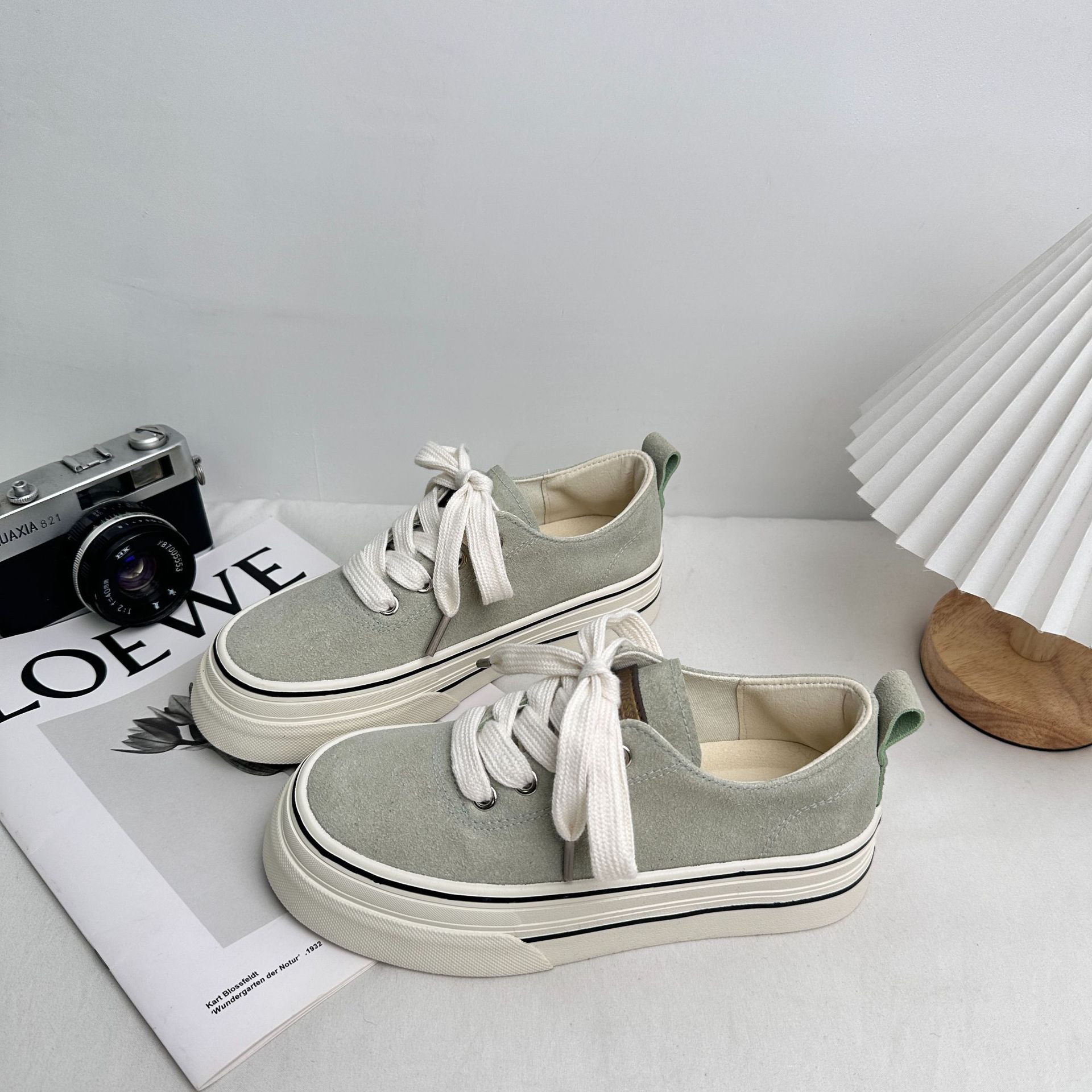 Yuanbo 2025 primavera nuevas zapatillas de deporte de todo fósforo estudiantes zapatos de lona coreanos Harajuku de corte bajo