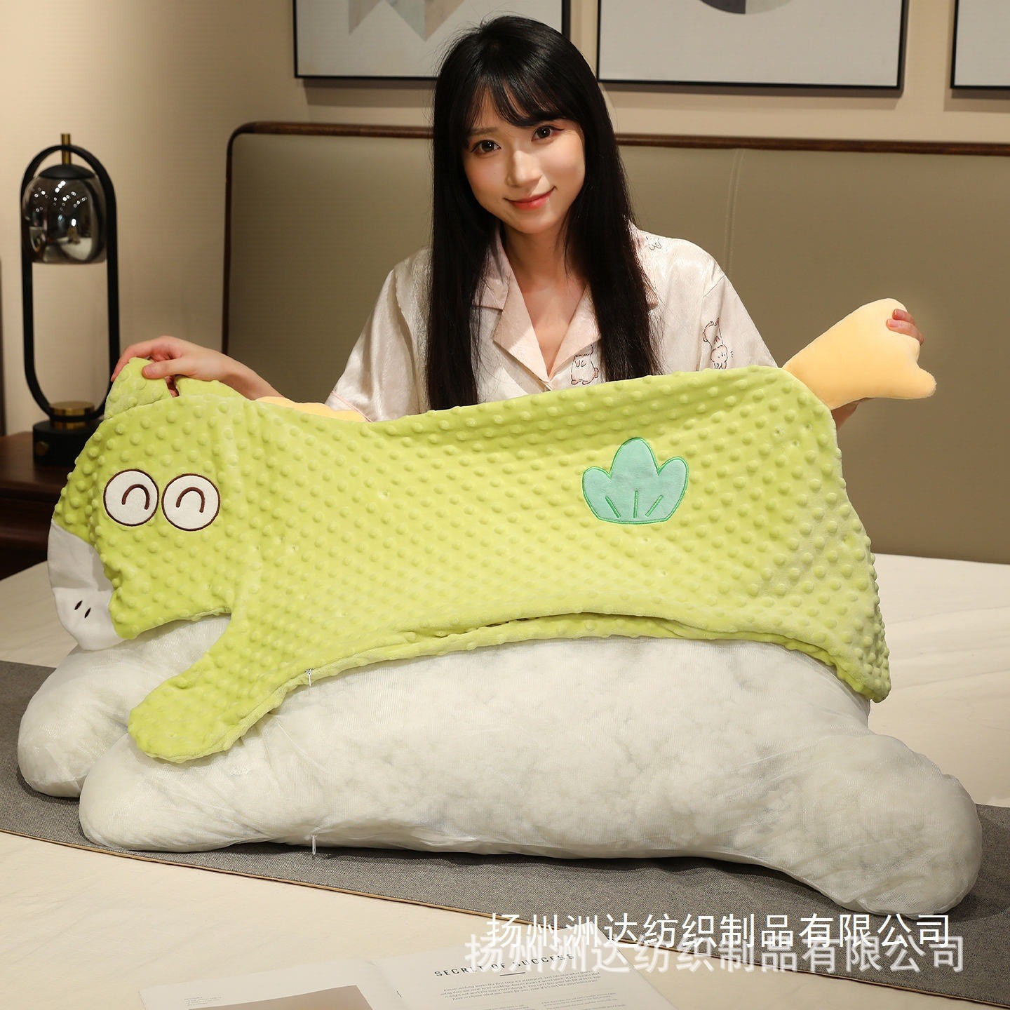 Pony de pelo de feijón almohada larga para dormir niñas almohada en la cama de la cabeza de la cama cojín grande para mujeres embarazadas muñecas de piernas para dormir lateralmente